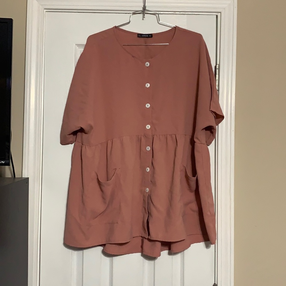 Shein rose pink 0xl shirt
